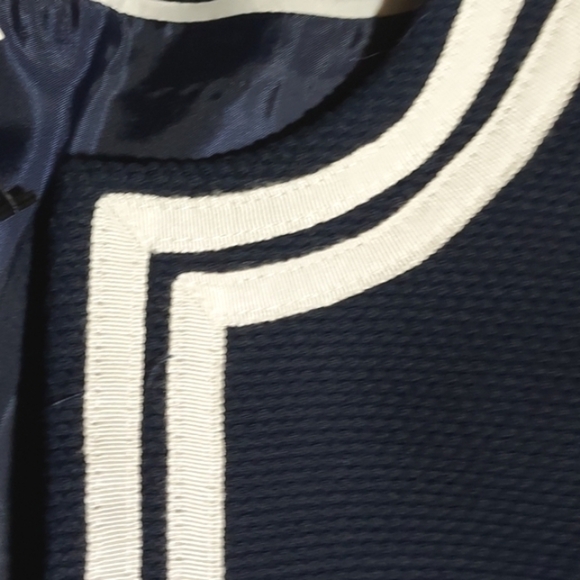 NEW Talbots Blazer Open Front Cotton Navy Blue Size 2 - Picture 8 of 15